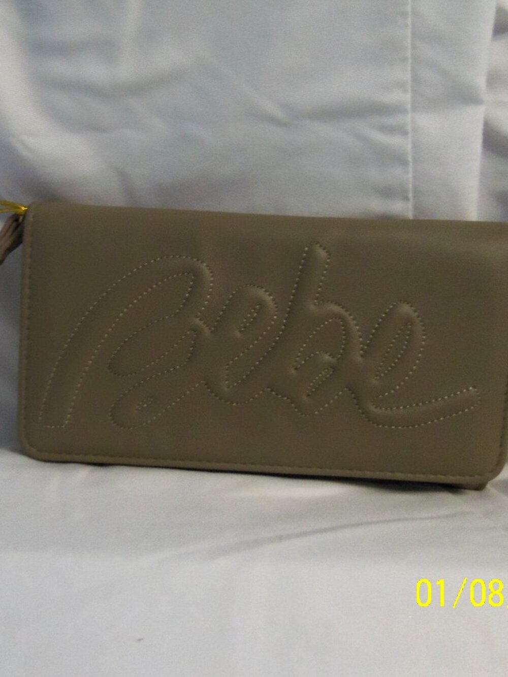 Bebe Louisa Trifold Wallet New w/Tags Taupe MSRP $59.00